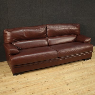 Large Leather Sofa 1980s For At, Large Leather Sofa
