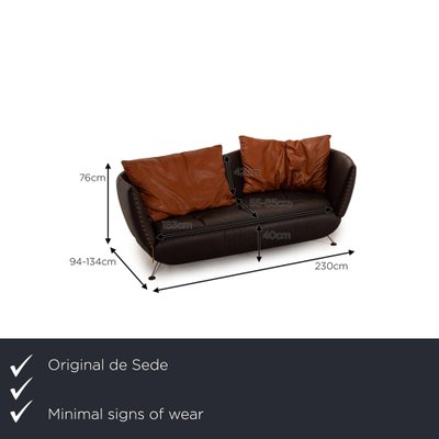 Ds 102 Brown Leather Sofa From De Sede, Brown Leather Sofa