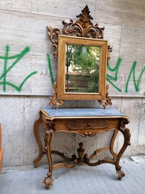 Baroque console table and mirror online
