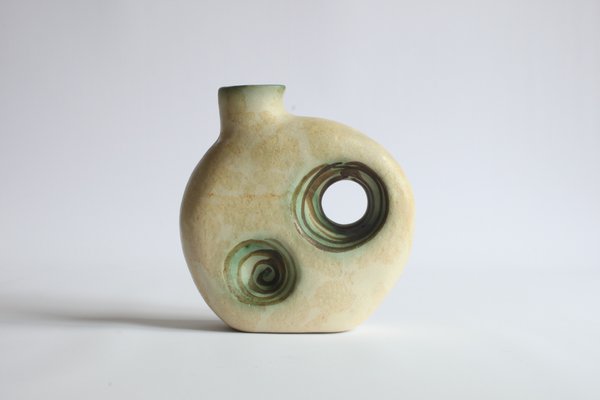 Space Age Ceramic Vase with Holes by Nikos Dazelidis, Athens