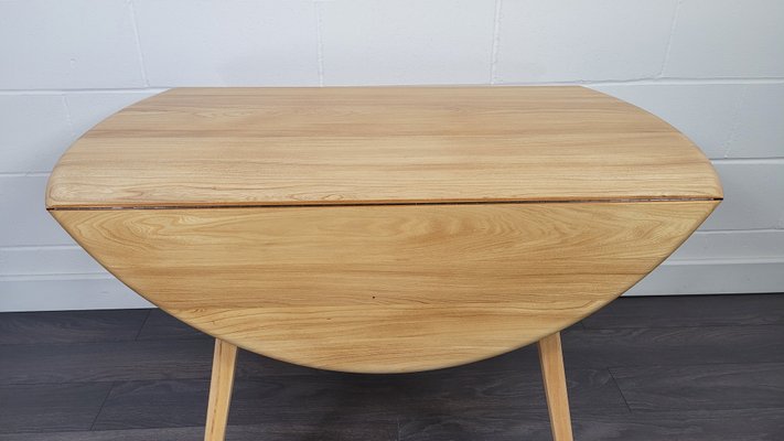 Round Drop Leaf Dining Table By Lucian, Round Drop Leaf Table