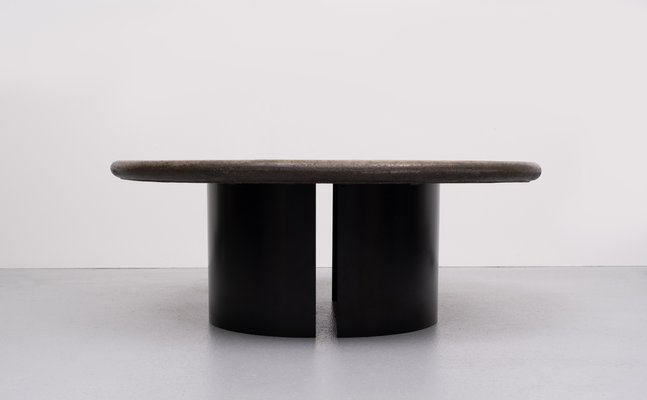 Round Slate Coffee Table By Paul Kingma, Round Slate Coffee Table