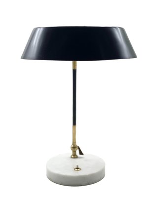 Adjustable Brasarble Table Lamp, Brass Floor Lamp With Marble Table
