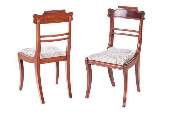 Regency Antique Mahogany Dining Chairs Set of 4