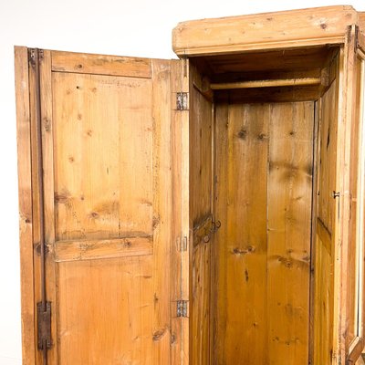 Antique Pine Wardrobe Or Cabinet For, Antique Pine Wardrobe With Shelves And Doors
