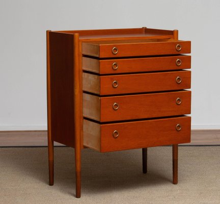 Danish Teak Drawer Cabinet Dresser, Mcm Tall Boy Dresser