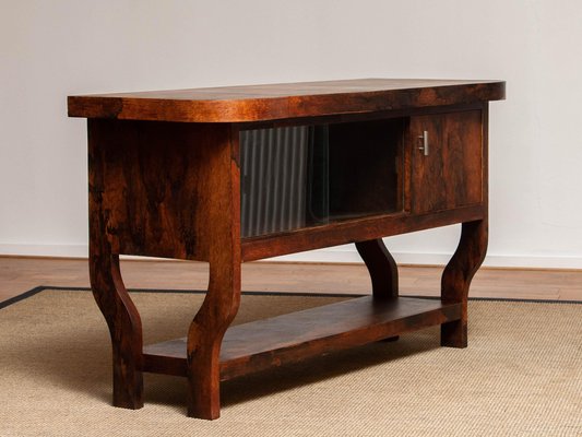 Dutch Sideboard with Glass Sliding and Wooden Folding Doors in