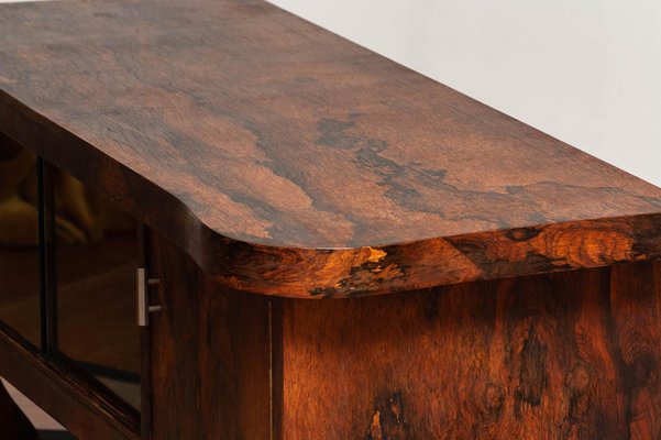 Dutch Sideboard with Glass Sliding and Wooden Folding Doors in