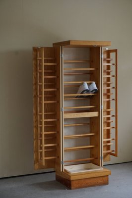 Mid-Century Cubist Shoe Cabinet in Pine, Denmark, 1980s for sale