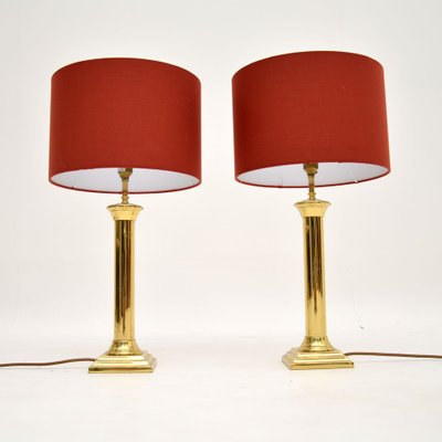 Vintage Solid Brass Table Lamps Set, Solid Brass Lamps