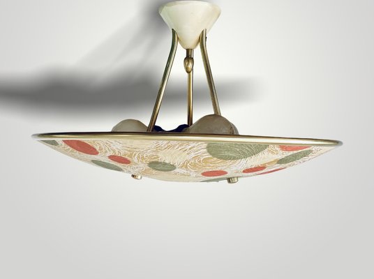 Mid Century Cream Ceiling Lamp from Erco 1950s for sale at Pamono
