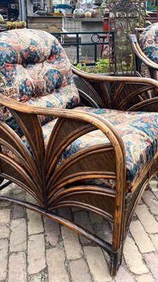 Vintage bamboo furniture set deals