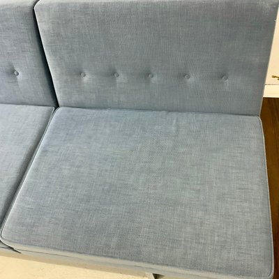 Modular Sofa System with Drawer Chest Table in Rio Rosewood by