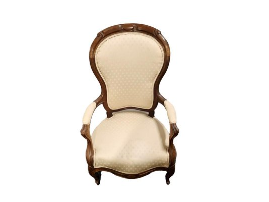White Solid Wood Armchair For At, Solid Wood Armchair