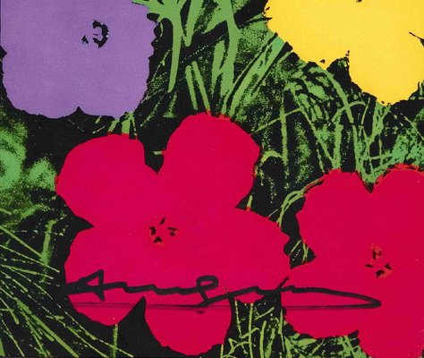 Andy Warhol Flowers Invitation Screen Print 1970 For Sale At Pamono