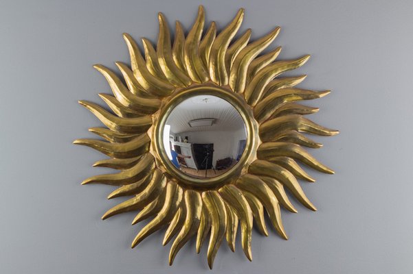 Espejo redondo dorado, espejo circular, espejo de pan de oro, espejo  colgante de pared, espejo decorativo de pared, espejo hecho a mano -   México