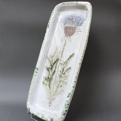 French Decorative Ceramic Tray by Albert Thiry, 1960s for sale at