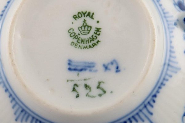 Royal Copenhagen Model Number 1/525 Blue Fluted Half Lace Royal Copenhagen Model Number 1/525 Blue Fluted Half Lace