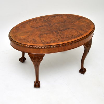 Antique Burr Walnut Oval Coffee Table For At Pamono Antique Burr Walnut Oval Coffee Table, Antique Small Round Coffee Tables