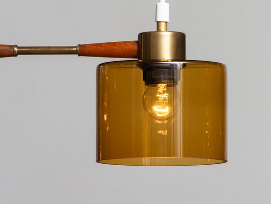 Pendant Lamp With Amber Glass Shades By, Contemporary Amber Glass Chandelier Shades