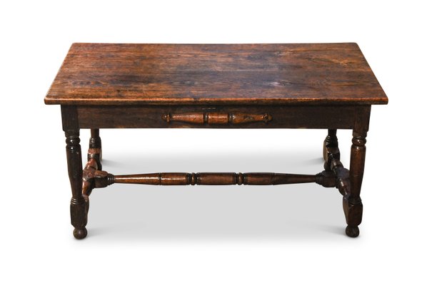 Rustic Oak Plank Table With Turned Legs, What Is A Turned Leg Table