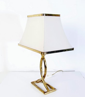 Vintage Italian Table Lamps In Brass, Double Bulb Table Lamp Shade