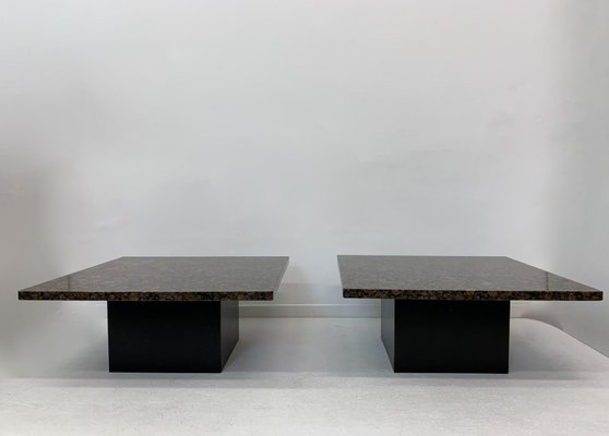 Granite Coffee Side Tables 1980s Set of 2