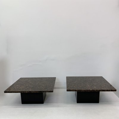 Granite Coffee Side Tables 1980s Set of 2
