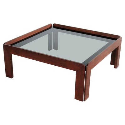 Mahogany and glass coffee sale table