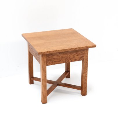 Art Deco Haagse School Solid Oak Side, Unfinished Wood End Table Legs