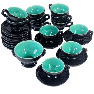 Mid-Century Ceramic Coffee Set from Cerenne Vallauris, 1950s, Set