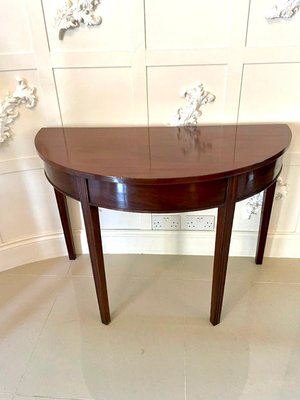 Antique half moon side sales table