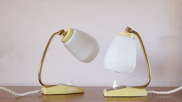 Mid Century Yellow Table Lamps Set Of, Aston Black Modern Table Lamp Set Of 2