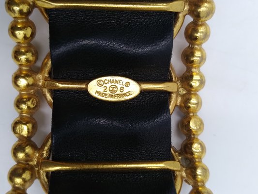 Vintage Leather Cuff with Beading from Chanel for sale at Pamono