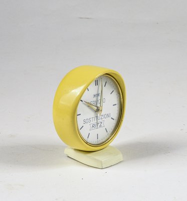 Sveglia Ritz vintage gialla, anni '60 in vendita su Pamono