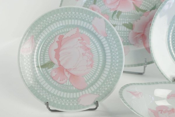 Pivoines Dinner Service from Hermes, Set of 14 for sale at Pamono