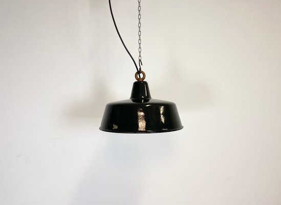 Black Enamel Industrial Pendant Lamp 1930s For At Pamono Black Enamel Industrial Pendant Lamp, Industrial Lamp Shades Nz