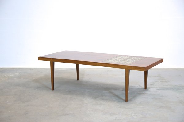 Large Mid Century Ceramic Inlay Coffee Table By Severin Hansen For