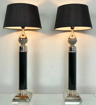 Large chrome table lamps sale