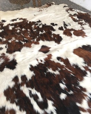 Leather Cowhide Carpet Italy 1970s, Leather Cowhide Fabric