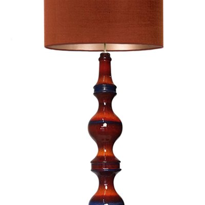 Large Ceramic Floor Lamp With New Silk, Large Accent Floor Lamps
