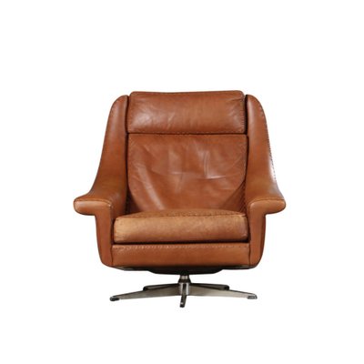 Vintage Danish Leather Swivel Lounge Chair Footstool From Erhardsen Andersen Set Of 2 For At Pamono Vintage Danish Leather Swivel Lounge, Leather Swivel Armchair And Footstool