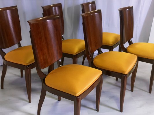 Yellow mid hot sale century dining chair