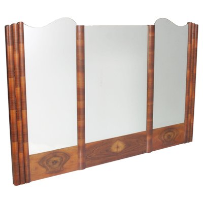 Wallpaper Grand Miroir Mural Art Deco En Broussin De Noyer 1930s En Vente Desktop Wallpaper