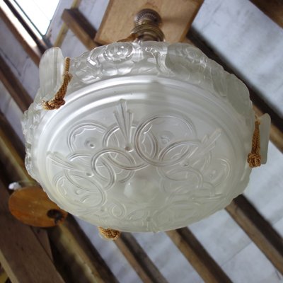 Art Deco Ceiling Light From Marius Ernest Sabino 1930s