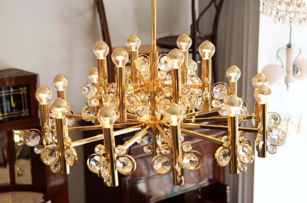 Large Crystal Chandelier 1960s For, Large Ball Crystal Chandelier