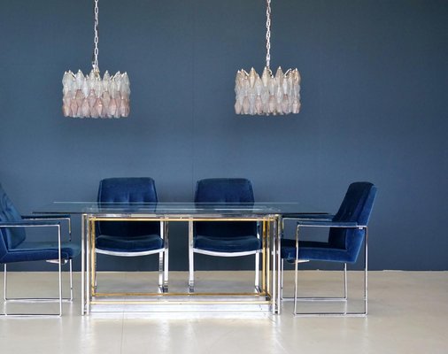 Vintage Hollywood Regency Table In Gilded Metal Br