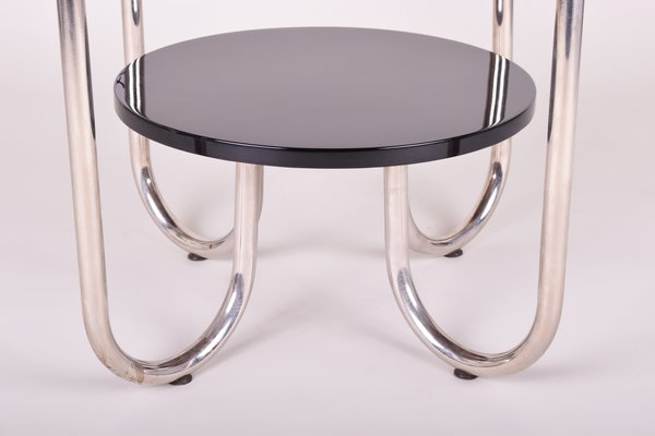 Vintage Round Two Tiered Chrome Table By Robert Slezak Company For Sale At Pamono