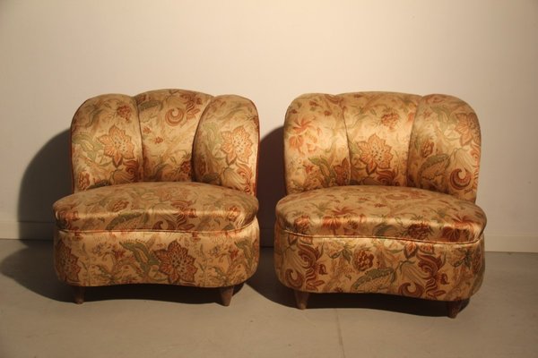 Small Vintage Lounge Chairs By, Vintage Living Room Arm Chairs Upholstered