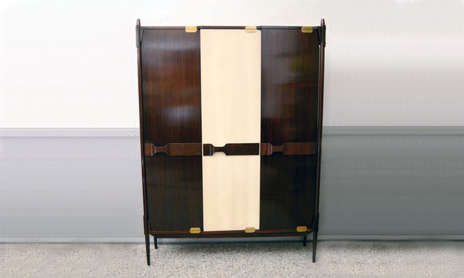 Italian Wooden Wardrobe 1950s